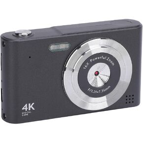 ASHATA 48MP 4K Digital Camera, Retro CCD Camera Digital SLR Camera for Photography, 16x Zoom, 2.4 Screen, Built in Flash, Autofocus, Vlogging Video Cameras for Travel (Black) in Saudi Arabia