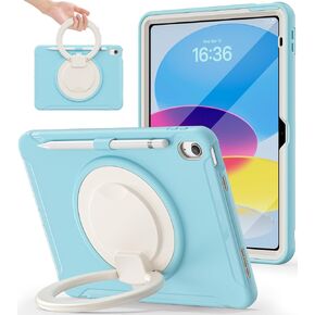 BATYUE Case for iPad (A16) 11th/10th Generation 10.9'' inch 2025/2022, Rugged Protective Shockproof Cover for Kids Girls with Screen Protector, 360° Rotating Stand, Pencil Holder, Emerald Green in Kuwait