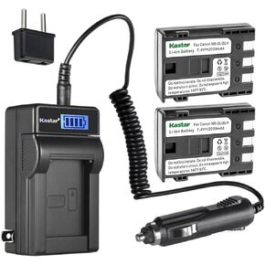 Kastar NB-2L LCD AC Battery Charger Compatible with Canon NB-2L NB-2LH, NB-2L12 NB-2L14 NB-2L24, BP-2L5, BP-2LH Battery, Canon CB-2LW CB-2LWE Charger, Canon DS126071 E160814 Cameras in Saudi Arabia