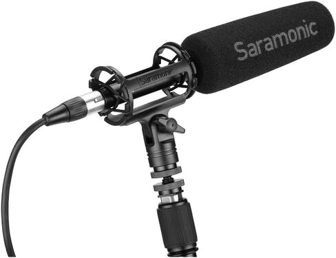 Saramonic External Shotgun Microphone for Camera DSLR with Shockmount Windscreen Professional Condenser Microphones Mic for Video Recording Vlogging Voice Interview YouTube(SOUNDBIRDV6) in Kuwait