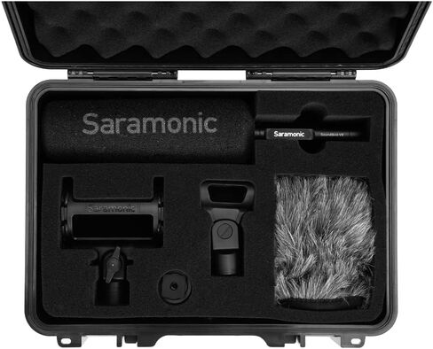 Saramonic External Shotgun Microphone for Camera DSLR with Shockmount Windscreen Professional Condenser Microphones Mic for Video Recording Vlogging Voice Interview YouTube(SOUNDBIRDV6) in Kuwait