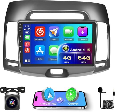 2+64g راديو لـ Hyundai Tucson 2006-2013 Android 13 Carplay Car Stereo 10.1 '' HD Touch Screen متوافق مع Android Auto AHD Camera Bluetooth GPS WiFi FM RDS in Saudi Arabia