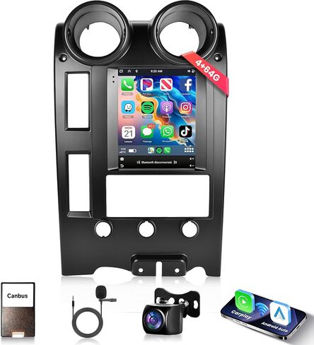 6G+128G Car Radio for Hummer H2 2002-2007, Rimoody Android Car Stereo CarPlay Android Auto 9.7 inch Vertical Touchscreen GPS WiFi Mirror Link Bluetooth FM/RDS EQ USB + Backup Camera in Saudi Arabia