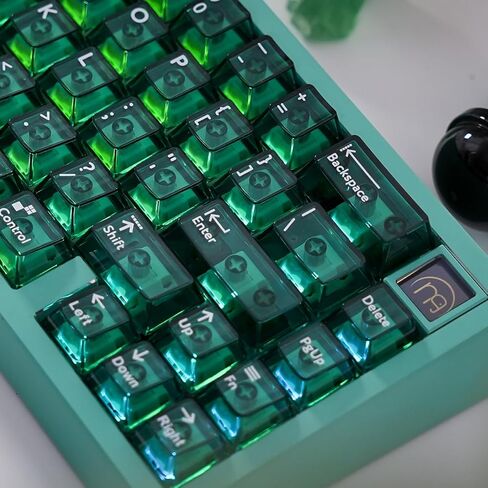 mintcaps 128keys Keyboard Keycaps Shine Through Clear Blue Keycap Set, Cherry Transparent Key Caps for Cherry Gateron Mx Switches Mechanical Keyboard in Kuwait
