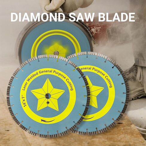 Diamond Cutting Disc General Purposing Diamond Saw Blade 4.5"/5"/7"/9"/12"/14" Cutting Bricks,Floor pavings,Slab, Masonry,Asphalt,roof,kerbs,Building Materials (14''-1pcs) in Saudi Arabia