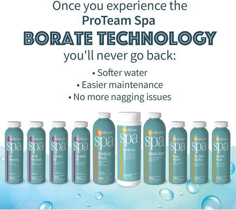 Proteam Spa Metal Magic - Spa Metal Remover for Hot Tub with SplashWiz Hot Tub Chemicals Care Guide - Made in USA (1 qt) in Saudi Arabia