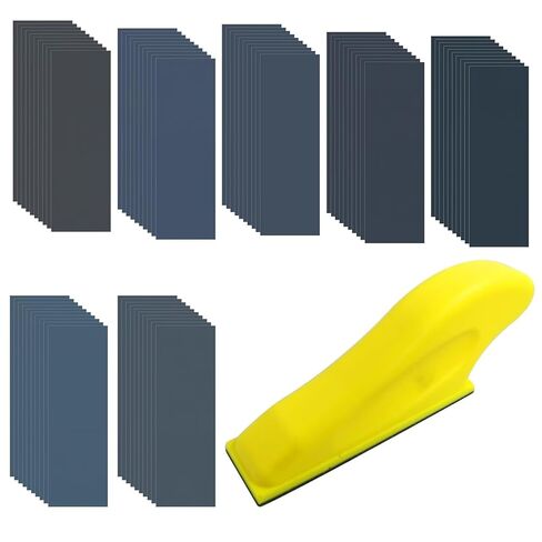 Micro Detail Sander Tool Kit, Mini Polishing Tool, Wood Sanding Sander 80/120/180/240/320/400/600 Grit Yellow Sandpaper, Micro Sander for Smoothing Surface, Multifunctional Mini Hand Tool in Saudi Arabia