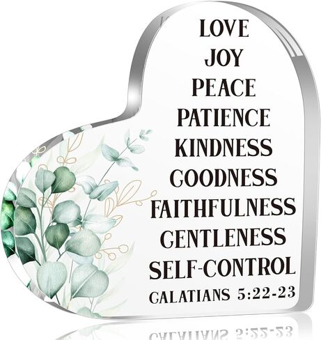 Bible Verse Psalm 23 Christian Acrylic Heart Decorative Gifts for Women, Inspiration Religious Gifts for Her Mom Girl Female Coworker Sister, Table Decorations Gifts in Saudi Arabia