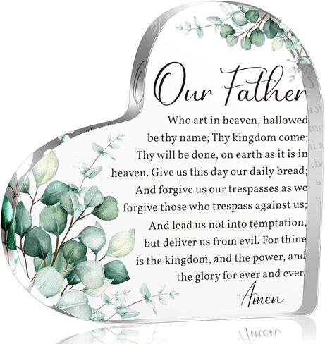 Bible Verse Psalm 23 Christian Acrylic Heart Decorative Gifts for Women, Inspiration Religious Gifts for Her Mom Girl Female Coworker Sister, Table Decorations Gifts in Saudi Arabia