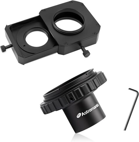 Astromania Telescope Filter Drawer, Astrophotography Filter Drawer with M42x0.75 T/T2 Thread on Both Ends - Bundle with - T Ring and T Adapter for Canon EOS in Saudi Arabia