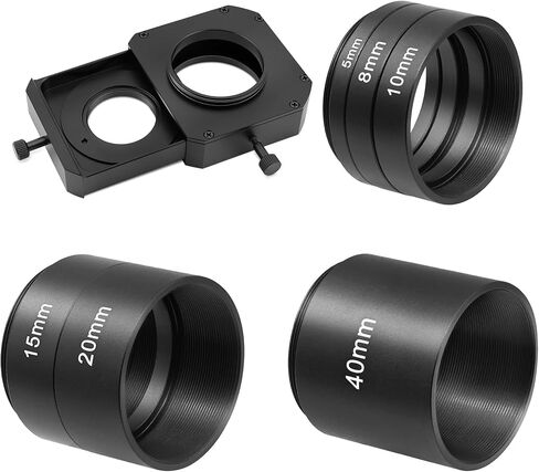 Astromania Telescope Filter Drawer, Astrophotography Filter Drawer with M42x0.75 T/T2 Thread on Both Ends - Bundle with - T2-Extension Tube Kit 5 8 10 15 20 40mm in Saudi Arabia