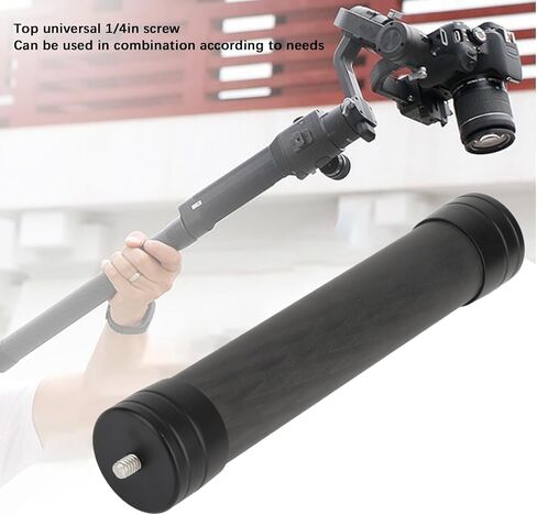 GLOGLOW كاميرا تدعم قضيب تمديد من ألياف الكربون، مثبت Monopod خفيف الوزن لكاميرات DSLR وكاميرات الحركة، مقاس 21 سم صغير الحجم، 97 جم، متوافق عالمي 1/4 بوصة و3/8 بوصة مع معدات أخرى in Kuwait