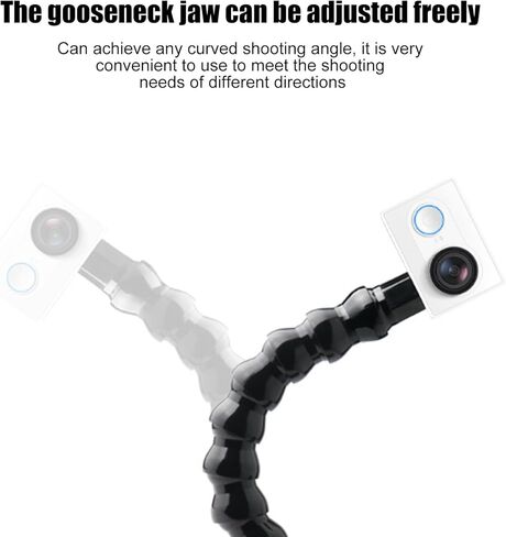 GLOGLOW كاميرا تدعم FLW 264 حامل ذراع مرن مع 8 أقسام، Monopod معقوفة للكاميرا الرياضية، مادة ABS، أسود، كاميرات رياضية لولبية 1/4 بوصة وملحقاتها in Kuwait