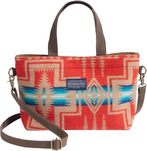 Bendleton Harding Mini Tote ، 13W × 8H × 3.5D بوصة ، من الصوف مع قماش القطن ، الفيروز in Saudi Arabia