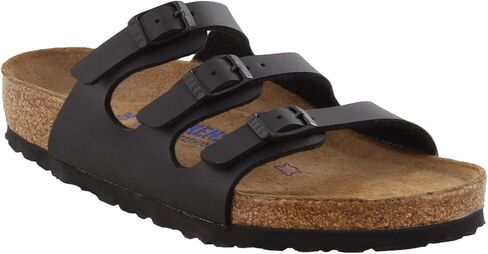 وسادة قدم ناعمة من Birkenstock Florida - Birko-Flor™ Black Birko-Flor™ 2 39 (سيدات الولايات المتحدة 8-8.5) عادي in Kuwait