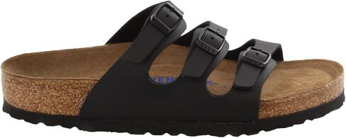 وسادة قدم ناعمة من Birkenstock Florida - Birko-Flor™ Black Birko-Flor™ 2 39 (سيدات الولايات المتحدة 8-8.5) عادي in Kuwait
