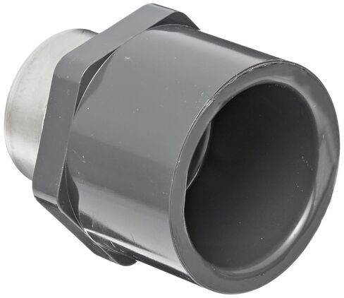 تركيبات أنابيب PVC من سلسلة Spears 835-SR، محول، جدول 80، رمادي، مقبس 1-1/4 بوصة x أنثى NPT معززة بالفولاذ المقاوم للصدأ in Kuwait