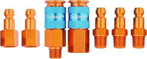Tru-Flate 13-109B Tru-Match 1/4" T Design x 1/4" NPT مجموعة قابس/مقرنة من الألومنيوم in Saudi Arabia