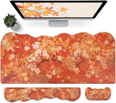 مجموعة دعم معصم لوحة مفاتيح لوحة مفاتيح كبيرة - 3 في 1 منصات معصم الرغوة في الذاكرة المريحة ومكتب حصيرة مكتب حصيرة لا تنزلق in Kuwait