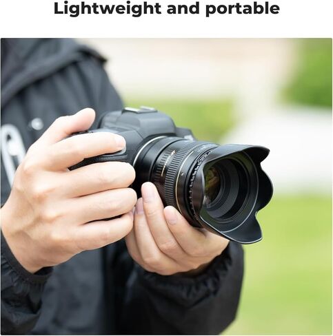 غطاء عدسة زهرة التوليب 58 مم من Acuvar لكاميرات Canon EOS 77D 80D 90D Rebel T8i T7 T7i T6i T6s T6 SL2 SL3 DSLR مع Canon EF-S 18-55mm f/3.5-5.6 هي عدسات وعدسات مختارة in Saudi Arabia