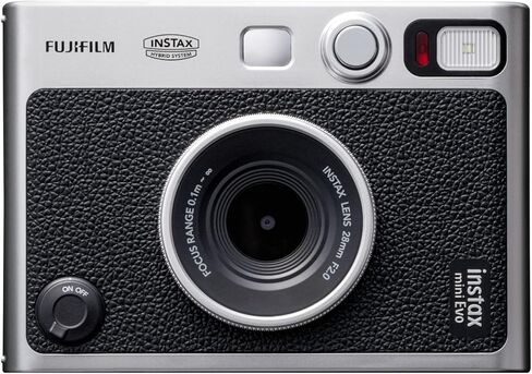 كاميرا Fujifilm Instax Mini EVO Hybrid الرقمية/الفورية مع حزمة أفلام Instax Mini Twin (20 تجربة) + مجموعة صندوق الصور والإطارات والبطاقات البريدية in Saudi Arabia