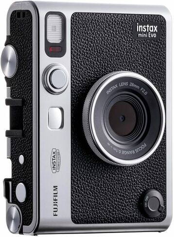 كاميرا Fujifilm Instax Mini EVO Hybrid الرقمية/الفورية مع حزمة أفلام Instax Mini Twin (20 تجربة) + مجموعة صندوق الصور والإطارات والبطاقات البريدية in Saudi Arabia