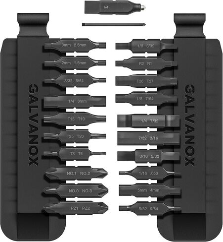 Galvanox 22PC Flat Bit Kit Set Designed for Leatherman Multi-tools, Double-Sided Screwdriver Bits with Carbide Glass Breaker Bit Included [Heavy-Duty 59HRC Steel] in Saudi Arabia