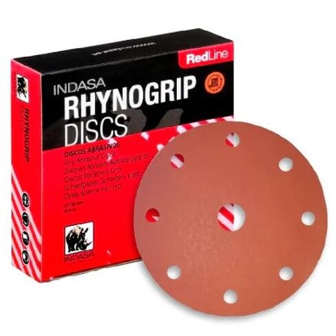 شراء أقراص الصنفرة الفراغية Indasa Rhynogrip Redline مقاس 6 بوصات ذات 9 فتحات، سلسلة 690 400 in Saudi Arabia
