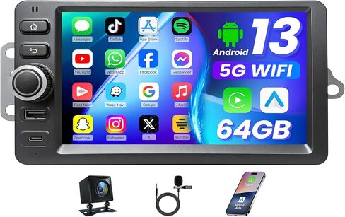 64GB Qled Radio لـ Chevrolet Chevy Silverado SSR Tahoe GMC Sierra Yukon 2003-2006 ، Hummer H2 2003-2007: HD Touchscreen Stereo Carplay Android Auto 5Gwifi Bluetooth5.0 GPS 1080p Camera FM SWC in Kuwait