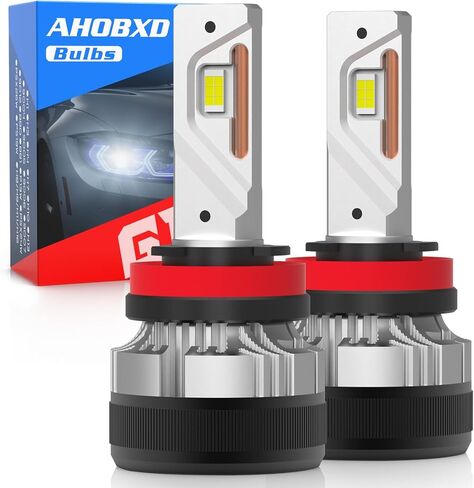 H11 LED Fog Light Bulb 6500K White with Fan Cooling Super Bright 60000LM 900% Plug and Play Car Fog Light Bulbs Pack of 2 in Saudi Arabia