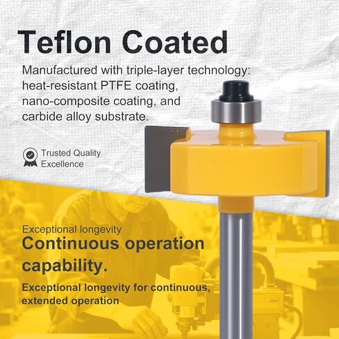 1/4 Inch Shank Rabbet Router Bit Set, 3 Pieces Carbide Tipped Rabbeting Router Bit with 6 Bearings Set, Interchangeable and Adjustable Bearing in Kuwait