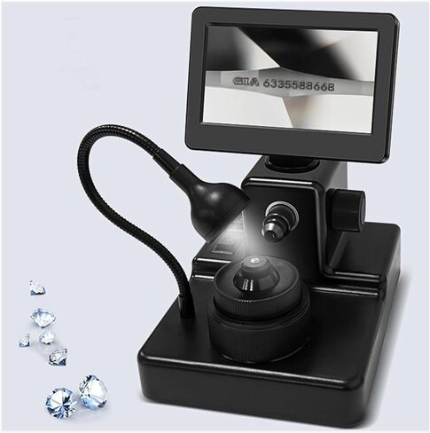 Digital Diamond Girdle Viewer,Jewelry Identification Microscope,Diamond Inscription Viewer,4.3 Inch Large Screen,Clear Magnification of 1000 Times,for Jewelry and Diamond Identification in Kuwait