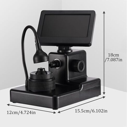 Digital Diamond Girdle Viewer,Jewelry Identification Microscope,Diamond Inscription Viewer,4.3 Inch Large Screen,Clear Magnification of 1000 Times,for Jewelry and Diamond Identification in Kuwait
