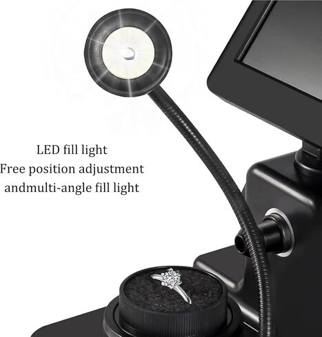Digital Diamond Girdle Viewer,Jewelry Identification Microscope,Diamond Inscription Viewer,4.3 Inch Large Screen,Clear Magnification of 1000 Times,for Jewelry and Diamond Identification in Kuwait