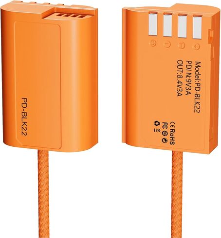 Pomya PD BLK22 USB C PD إلى BLK22 كابل طاقة بطارية الدمية، متوافق مع Lumix GH6 GH5 II DC S5 S5 II IIX GH5II in Kuwait