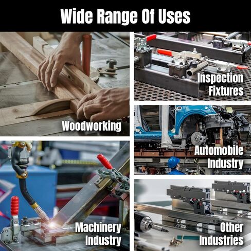POWERTEC 72229 T Track 5/16"-18 Threaded Knob & T Bolts w/ 2PK Toggle Clamp Kit, 60lbs Holding Capacity, 201A Quick Release Horizontal Clamps w/Antislip Rubber Pressure Tip, Woodworking Jigs,Fixtures in Saudi Arabia