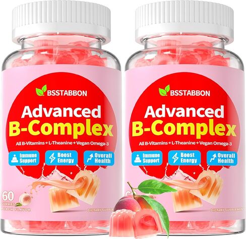 علكات فيتامين ب الميثيلية العضوية: مكمل طبيعي مركب مع B1 B2 B3 B5 B6 B7 B9 B12 بالإضافة إلى D3 الزنك المغنيسيوم أشواغاندا أوميغا 3 - دعم الطاقة للعمل البالغين والنساء والرجال (120 قطعة) in Kuwait