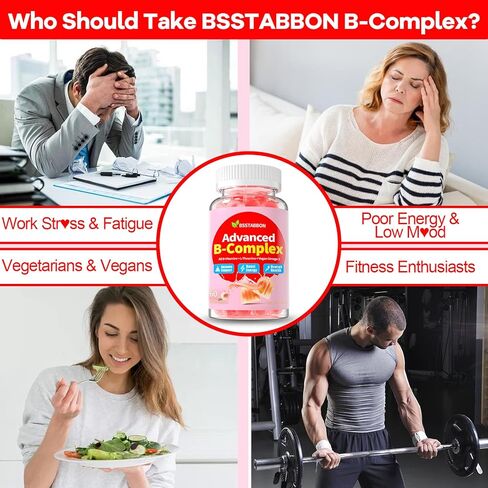 علكات فيتامين ب الميثيلية العضوية: مكمل طبيعي مركب مع B1 B2 B3 B5 B6 B7 B9 B12 بالإضافة إلى D3 الزنك المغنيسيوم أشواغاندا أوميغا 3 - دعم الطاقة للعمل البالغين والنساء والرجال (120 قطعة) in Kuwait