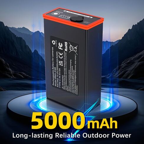 بطارية بديلة لكاميرا Moultrie EdgeCellular Trail، 4 عبوات 5000 مللي أمبير في الساعة EM8 بطارية متوافقة أيضًا مع Fit Edge PRO، Edge 2، Edge 2 PRO، NOMemory Effect in Saudi Arabia
