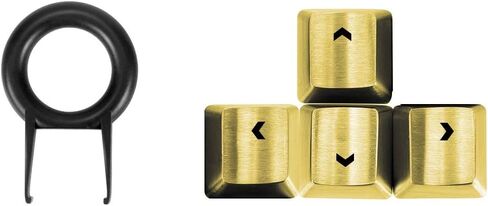 Fitlink FPS & MOBA Gaming Keycaps, Durable Stainless Steel Metal Keycap with Key Puller for Mechanical Keyboard Cherry Mx Switch (WASD+Direction Keys,Rose Gold) in Kuwait