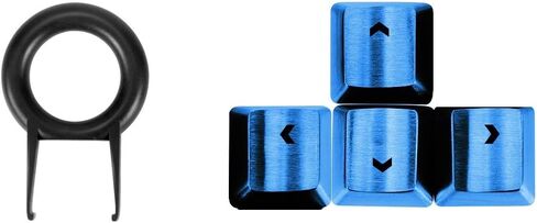 Fitlink FPS & MOBA Gaming Keycaps, Durable Stainless Steel Metal Keycap with Key Puller for Mechanical Keyboard Cherry Mx Switch (WASD+Direction Keys,Rose Gold) in Kuwait