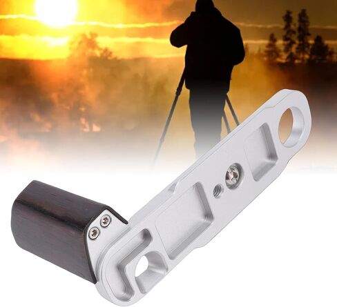 Yunir Handgrip L شكل قبضة لكاميرات F3 F3HD F3T F3AF، قاعدة تثبيت كلاسيكية على شكل حرف L مع مقبض من خشب الأبنوس، لوحة من الألومنيوم على شكل حرف L سريعة الفك مع مقبض خشبي برغي 1/4 بوصة in Kuwait
