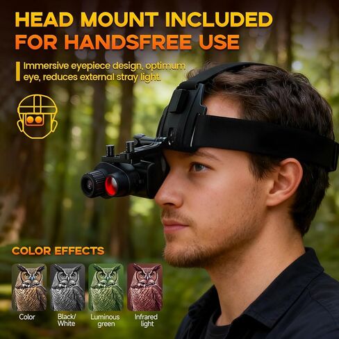 4K Night Vision Monocular for Adults – Infrared Digital Night Vision Device with Starlight Sensor, 7-Level IR Brightness, 8× Digital Zoom – for Hunting, Security, Wildlife & Outdoor Night Use in Saudi Arabia