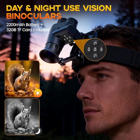 4K Night Vision Monocular for Adults – Infrared Digital Night Vision Device with Starlight Sensor, 7-Level IR Brightness, 8× Digital Zoom – for Hunting, Security, Wildlife & Outdoor Night Use in Saudi Arabia
