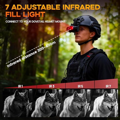 4K Night Vision Monocular for Adults – Infrared Digital Night Vision Device with Starlight Sensor, 7-Level IR Brightness, 8× Digital Zoom – for Hunting, Security, Wildlife & Outdoor Night Use in Saudi Arabia