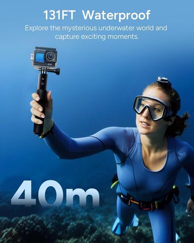 SJCAM SJ11 Underwater Action Camera 4K,5G WiFi,154°FOV with Active HDR,30M Snorkeling,6-axis Stabilization Motorcycle Sport Camera,Touch Screen, Dual Batteries,for Surfing cam,Skiing,Hiking,Adventure in Saudi Arabia