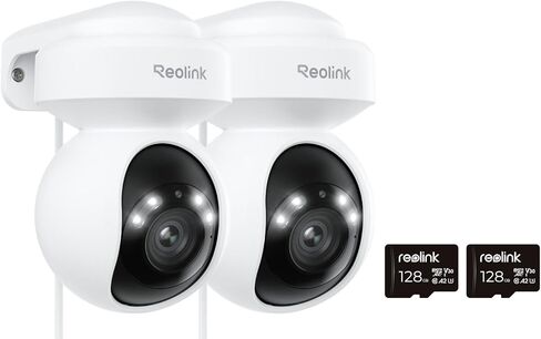 REOLINK E1 Outdoor Pro مع حزمة بطاقة microSD سعة 128 جيجابايت، وكاميرا 4K PTZ مع تتبع الحركة، وWi-Fi 6، والتخزين المحلي، بدون رسوم شهرية in Saudi Arabia
