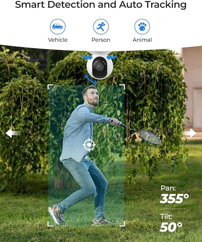 REOLINK E1 Outdoor Pro مع حزمة بطاقة microSD سعة 128 جيجابايت، وكاميرا 4K PTZ مع تتبع الحركة، وWi-Fi 6، والتخزين المحلي، بدون رسوم شهرية in Saudi Arabia