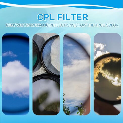 40.5mm Circular Polarizer Filter, Double Sided Multi-Layer Coatings Polarizing Filter with Cleaning Cloth for Camera Lens in Saudi Arabia