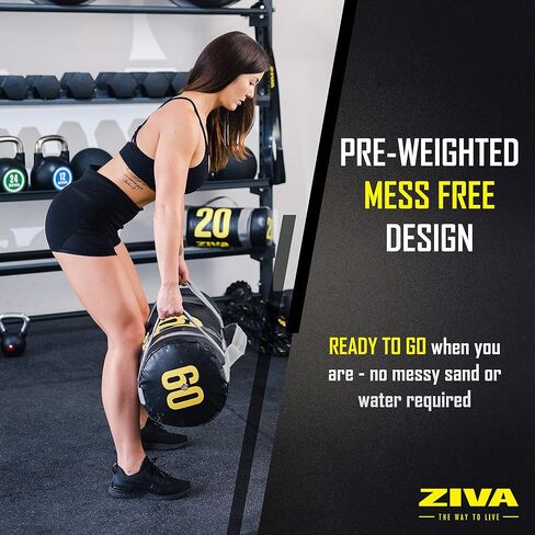 ZIVA Power Sandbag – Pre-Weighted Training Bag with Multiple Handles for Full-Body Strength & Conditioning – Heavy-Duty, No-Fill Needed (10–50 lb) in Saudi Arabia